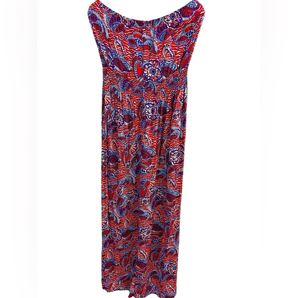 Gap Tube Top Floral Smocked Waist Boho, Artsy, Fairy Size XL Maxi Dress - Picture 1 of 10